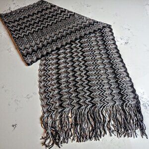 Collection XIIX Open Weave Scarf with Fringe